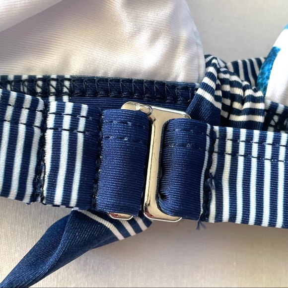 Splendid Bikini Top Adrift RSC Halter Bra Swimwear SP10230 Navy Floral Prints XS - Picture 13 of 16